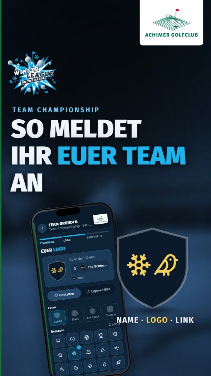 Euer Team. Euer Name. Euer Logo. 🏌️‍♀️🏌️‍♂️ Die Team Championship der ON THE RANGE Winter League: zu zweit im Scramble…
