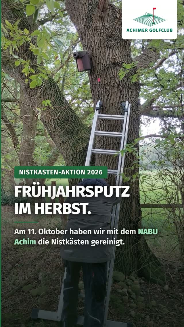 Frühjahrsputz im Herbst 🐦 Am 11. Oktober haben wir gemeinsam mit dem NABU Achim die Nistkästen auf unserer Anlage…