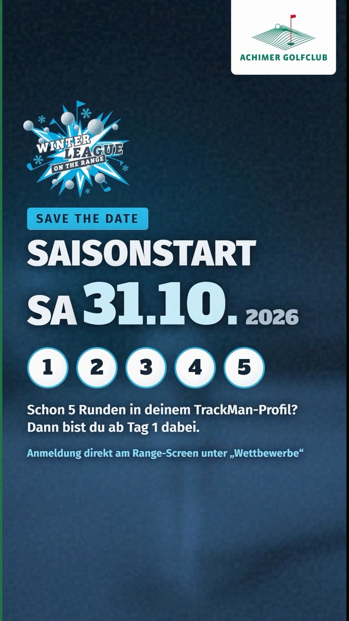 Der Sommer ist vorbei – die Saison nicht. ❄️⛳ Ab Sa 31.10. läuft die ON THE RANGE Winter League: 6 Spieltage, 6 Plätze…